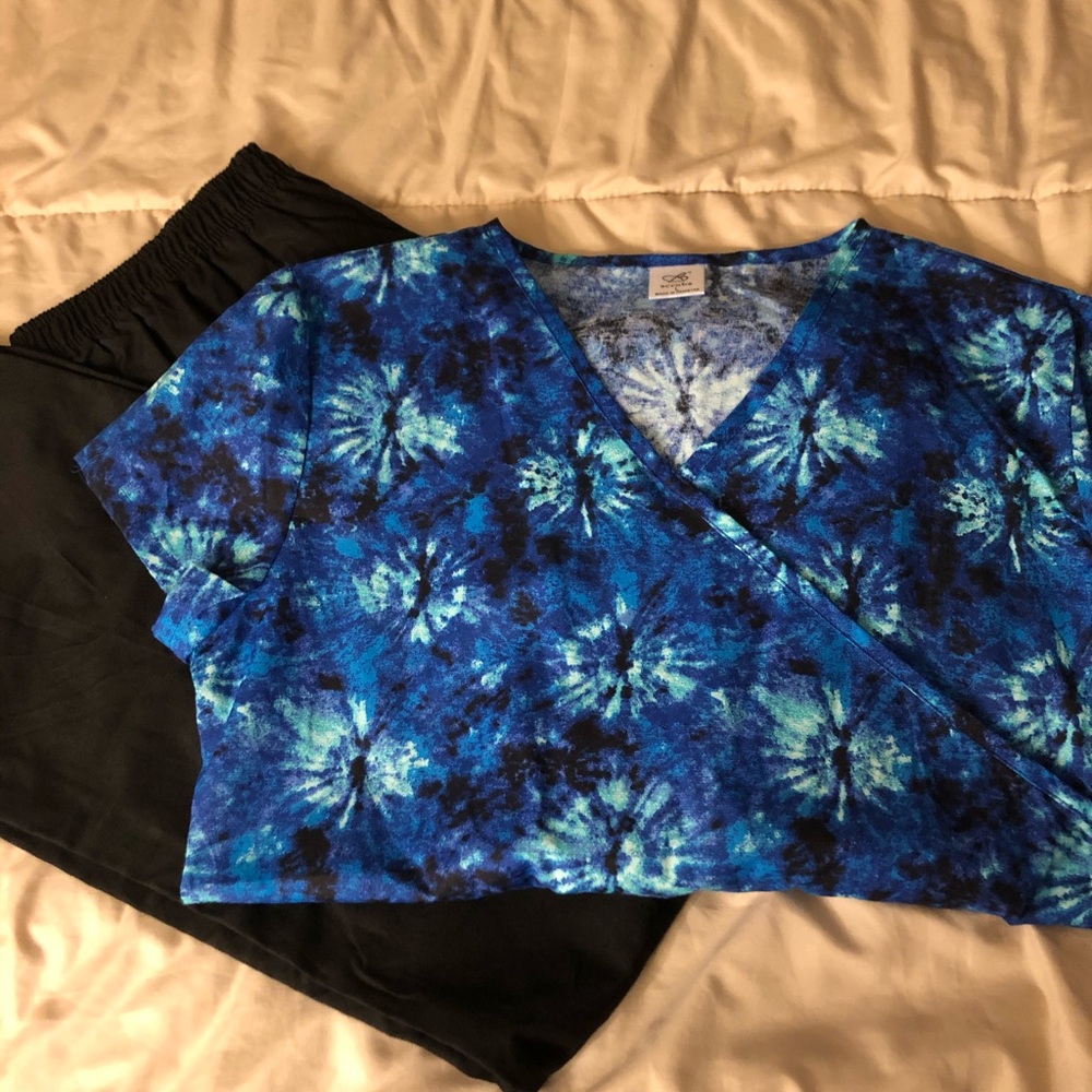 Blue scrub Top